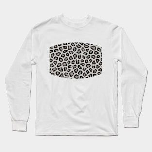 Grey Leopard Print Long Sleeve T-Shirt